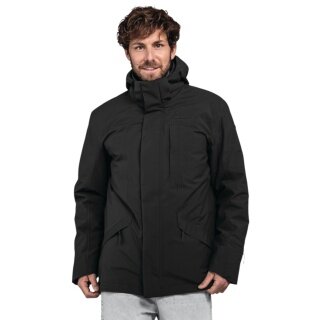Schöffel Übergangs-Regenjacke Urban 3in1 Parka Style Borkol (wasserdicht, atmungsaktiv) schwarz Herren