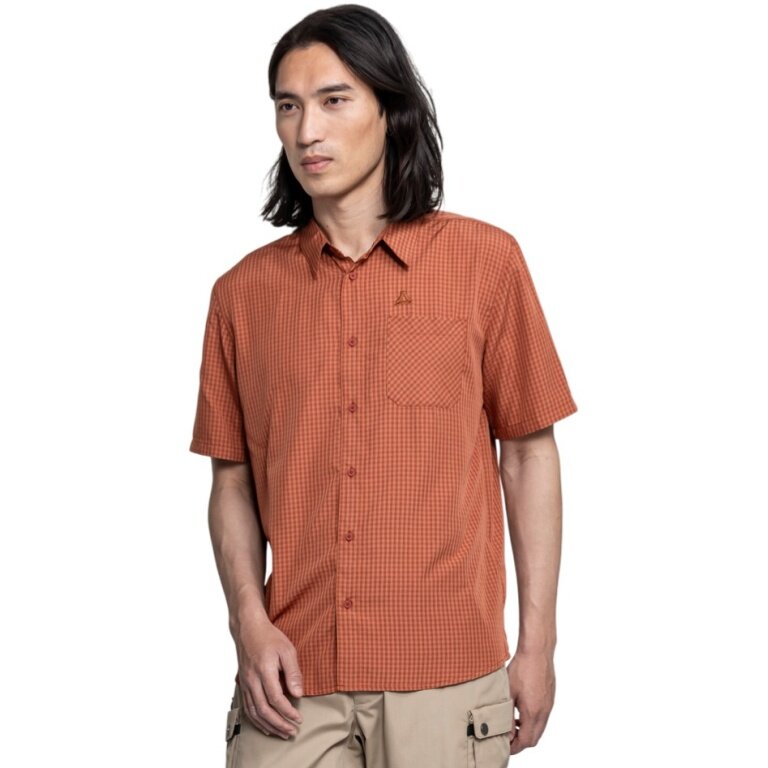 Schöffel Wanderhemd CIRC Shirt Style Dalfoss (UV Schutz, Brusttasche) kurzarm rot Herren