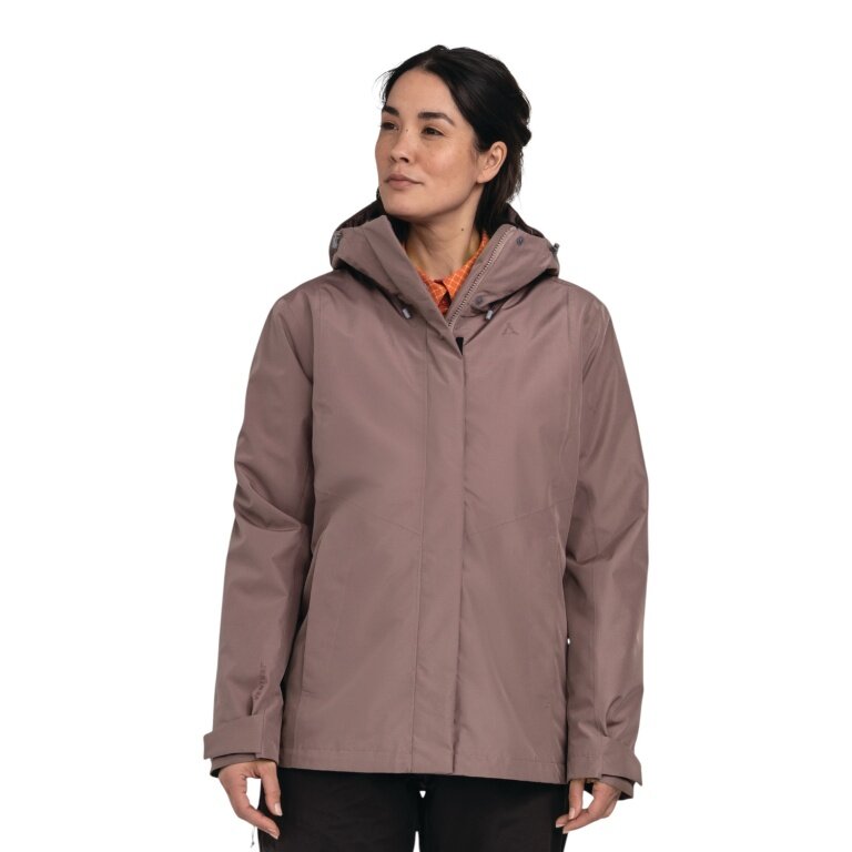 Schöffel Wanderjacke Hiking 3in1 Style Okere Jacket (2-Lagen VENTURI, wasserdicht) mauve rosa Damen
