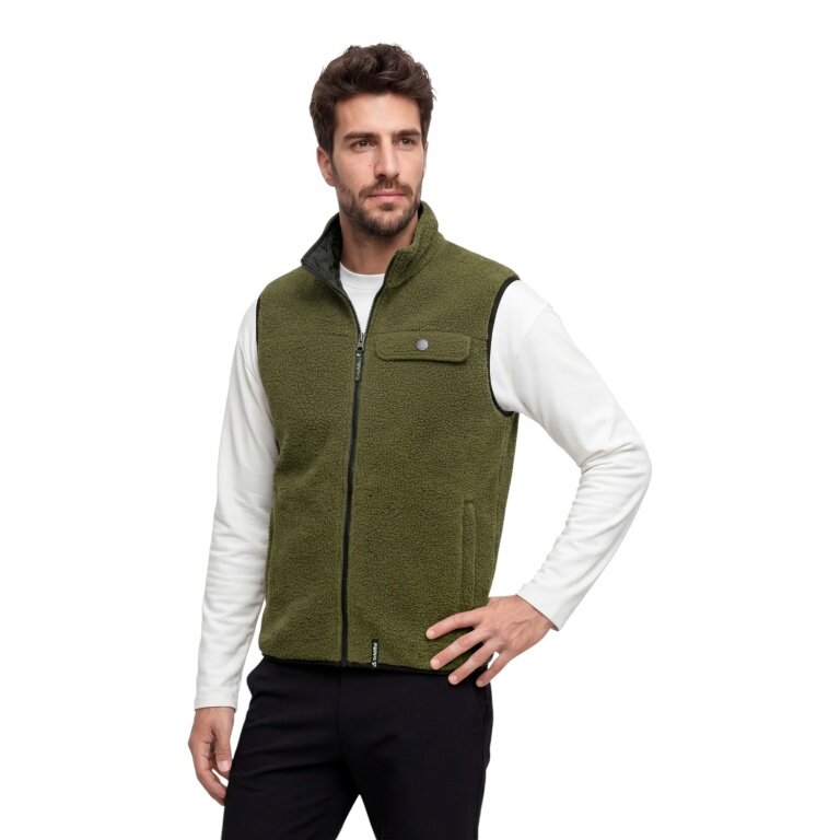 Schöffel Wende-Fleeceweste Purga (Sherpa-Fleece, warm) grün Herren