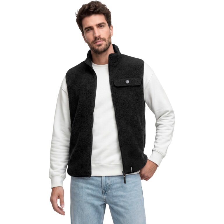Schöffel Wende-Fleeceweste Purga (Sherpa-Fleece, warm) schwarz Herren