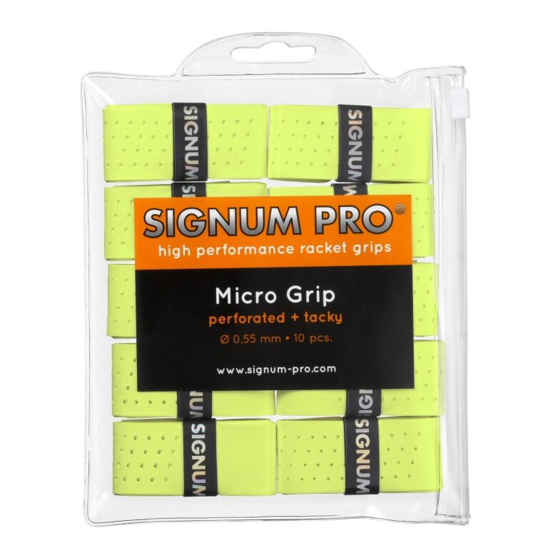 Signum Pro Overgrip Micro 0.55mm gelb 10er Clip-Beutel