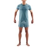 Skins Trainings-Tshirt 3-Series (100% Polyester, Mesh-Einsätze) blau/grau Herren