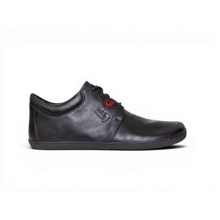 Sole Runner Barfussschuhe Sneaker Narvi Leder (breite Zehenbox) schwarz