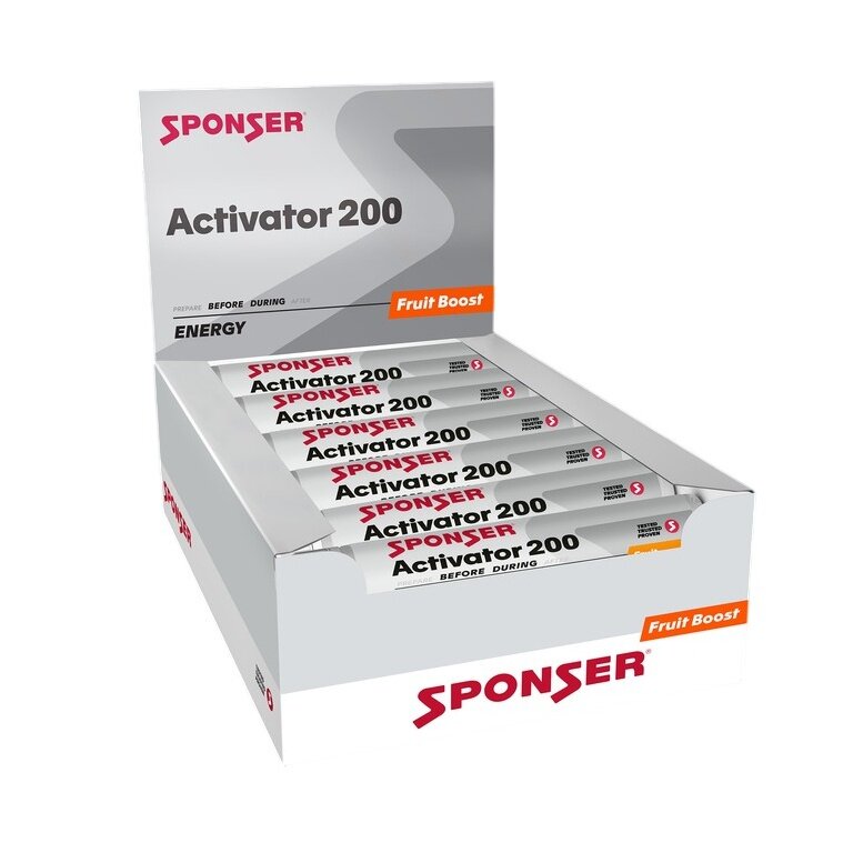 Sponser Activator 200 Ampulle (für Aufmerksamkeit und Konzentration, mit 200mg Koffein) Früchte 30x25ml Box