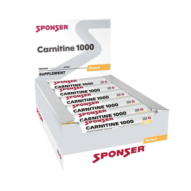 Sponser Carnitin 1000 Ampulle (unterstützt Fettsäurenstoffwechsel & Muskelfunktion) 30x25ml Box