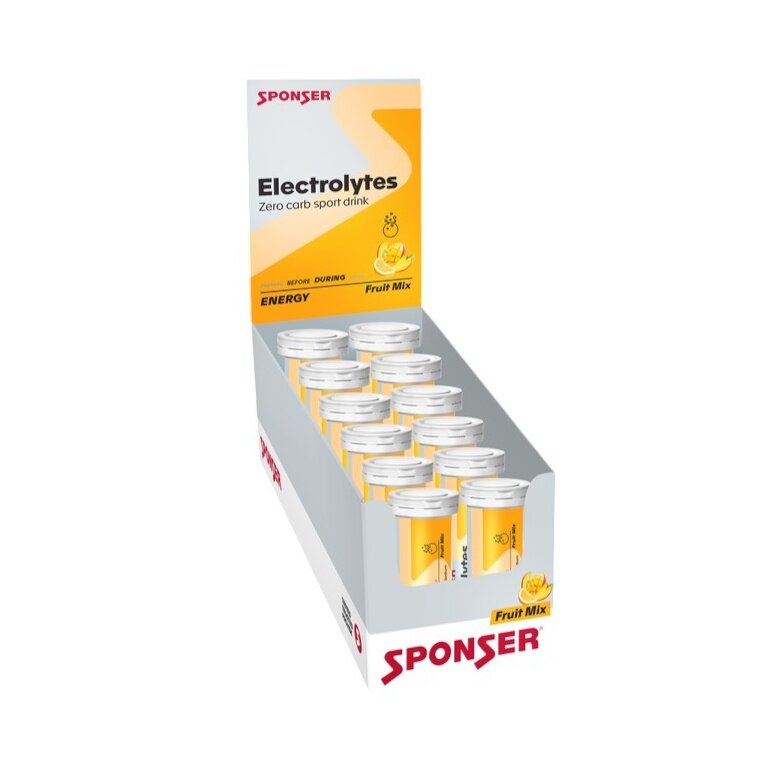 Sponser Electrolytes Fruit Mix (Zero-Carb Sportgetränk mit Elektrolyten) 12x10 Tabs Box