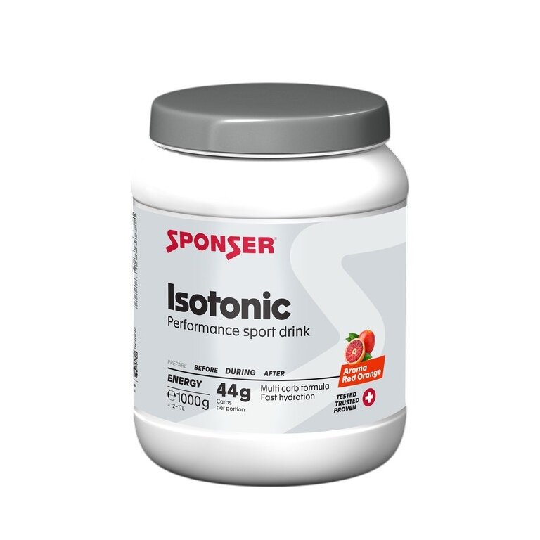 Sponser Energy Isotonic Sportdrink (isotonischer Durstlöscher mit fruchtigem Geschmack) Blutorange 1000g Dose