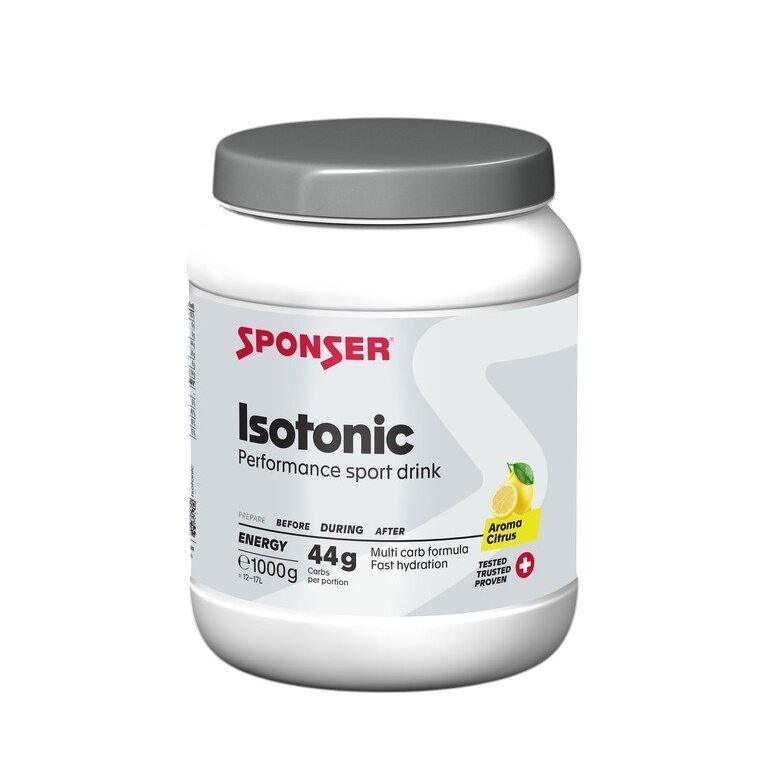 Sponser Energy Isotonic Sportdrink (isotonischer Durstlöscher mit fruchtigem Geschmack) Citrus 1000g Dose