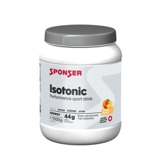 Sponser Energy Isotonic Sportdrink (isotonischer Durstlöscher mit fruchtigem Geschmack) Pfirsich 1000g Dose
