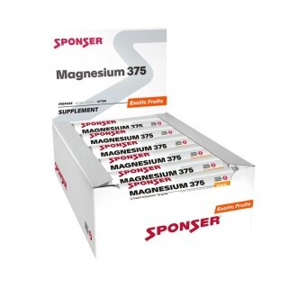 Sponser Magnesium 375 Ampulle (für Muskelfunktion, ElektrolyteBalance und Energiestoffwechsel) 30x25ml Box