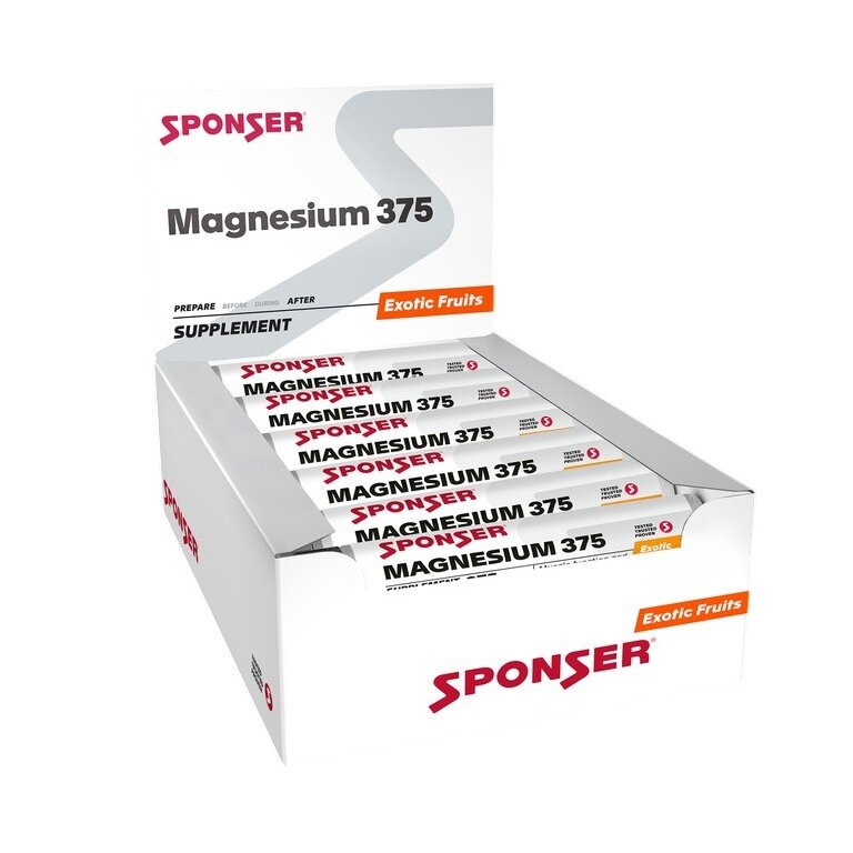 Sponser Magnesium 375 Ampulle (für Muskelfunktion, ElektrolyteBalance und Energiestoffwechsel) 30x25ml Box