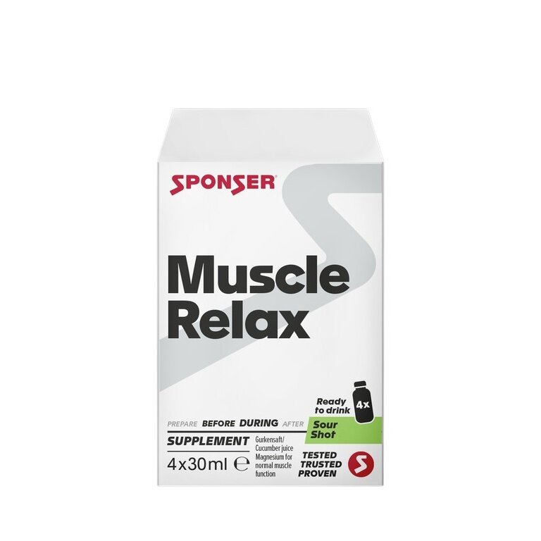Sponser Muskel Relax (Gurkensaft mit Essig, Chinin und Ingwer) 4x30ml Box