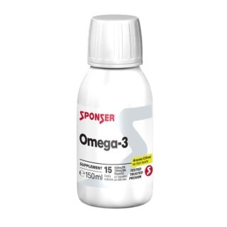 Sponser Omega-3 Plus (hochdosiertes Omega 3 Fischöl plus Vitamin D3) Citrus 150ml Flasche