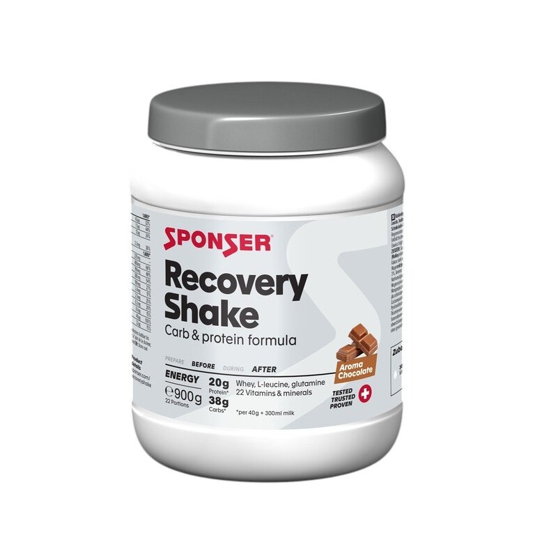 Sponser Recovery Shake (All in One - Kohlenhydrat-Protein Regenerationshake) Schokolade 900g Dose