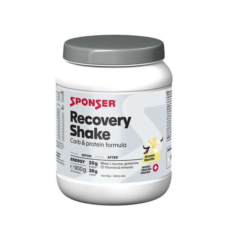 Sponser Recovery Shake (All in One - Kohlenhydrat-Protein Regenerationshake) Vanille 900g Dose