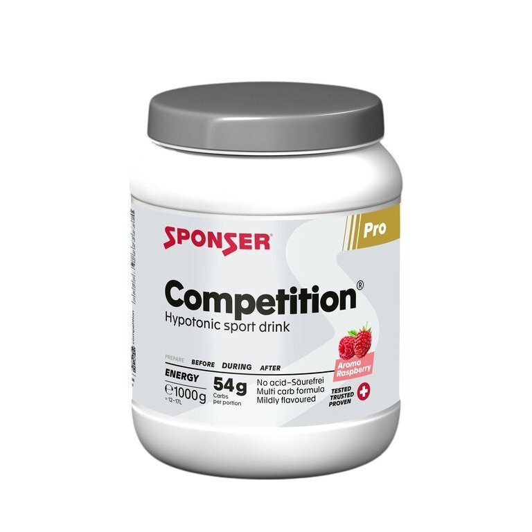 Sponser Sportgetränk Energy Competition (säurefrei, hypotonisch) Himbeere 1000g Dose