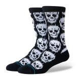 Stance Tagessocke Crew Static Skull (Schädel) schwarz - 1 Paar