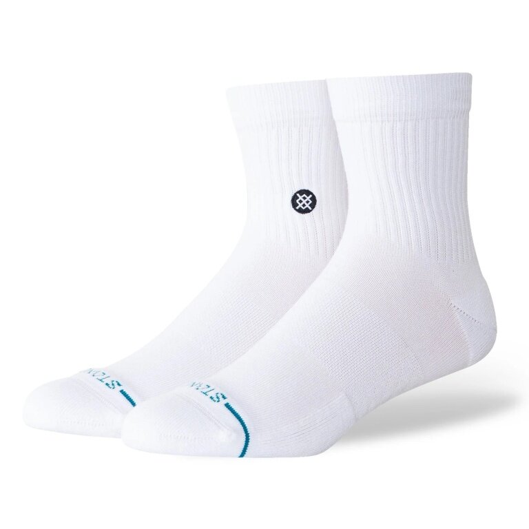 Stance Tagessocke Quarter Icon weiss - 1 Paar
