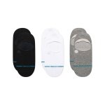 Stance Tagessocke Füsslinge No Show Icon schwarz/weiss/grau - 3 Paar