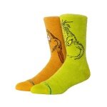 Stance Tagessocke Grinch and Max Crew limegrün/orange - 1 Paar
