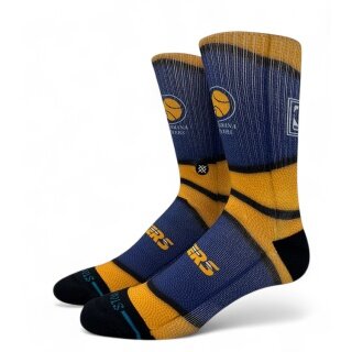 Stance Tagessocke Crew Indiana Pacers Ball blau/gelb - 1 Paar