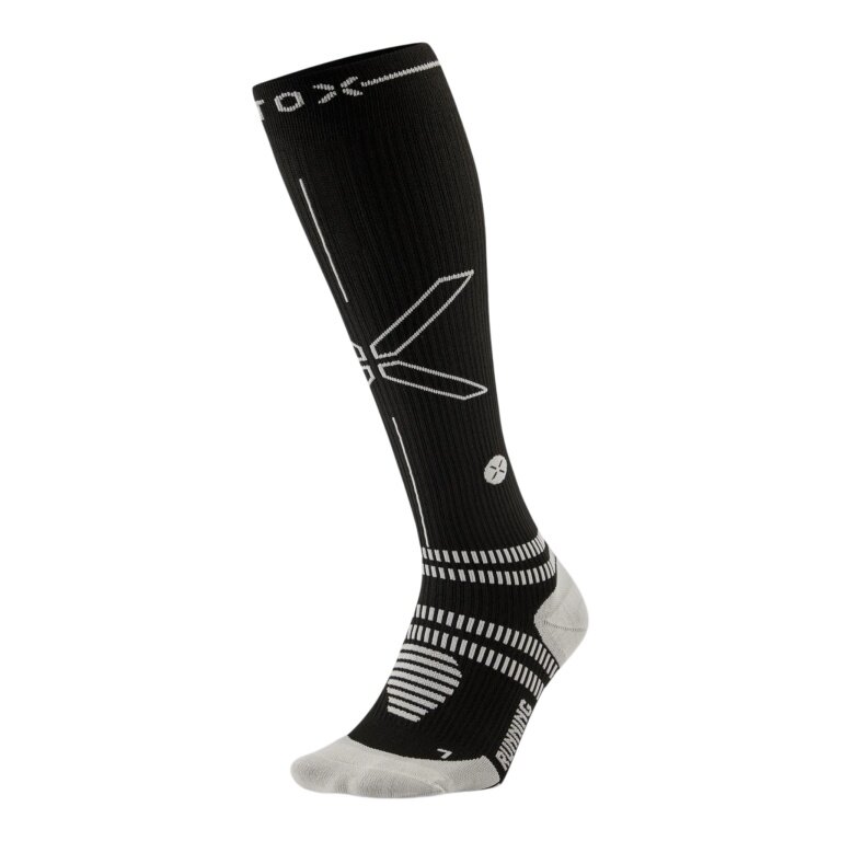 STOX Energy Socks Laufsocke Kompression Running Socks (fördert Durchblutung) schwarz Damen - 1 Paar