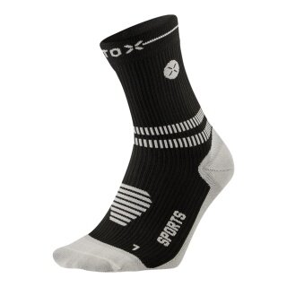STOX Energy Socks Sportsocke Kompression Sports Ankle Socks (gezielte Kompression) schwarz Herren - 1 Paar