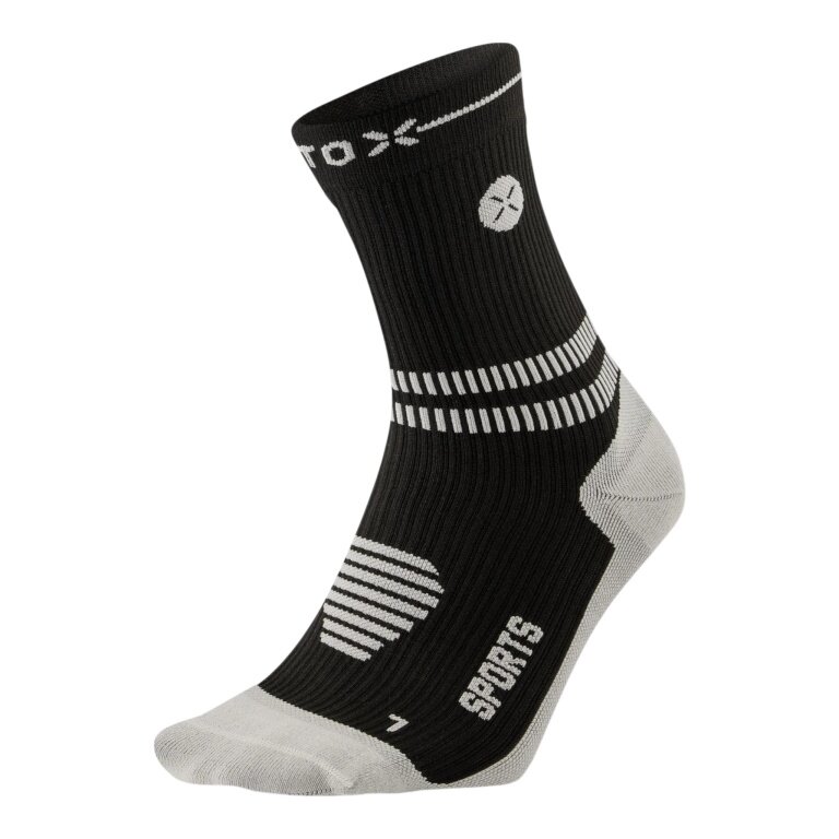 STOX Energy Socks Sportsocke Kompression Sports Ankle Socks (gezielte Kompression) schwarz Damen - 1 Paar