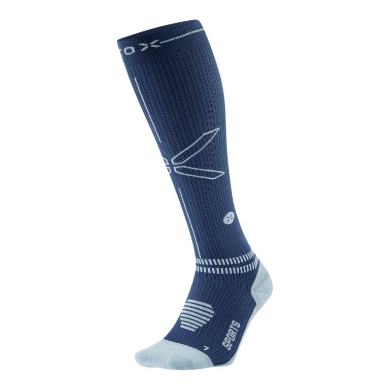 STOX Energy Socks Sportsocke Kompression Sports Socks Calf (fördert die Durchblutung) dunkelblau Herren - 1 Paar