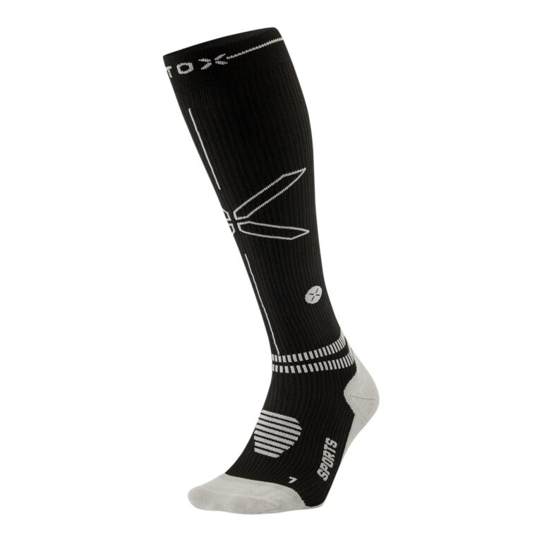 STOX Energy Socks Kompressionssocke Sports Socks Calf (fördert die Durchblutung) schwarz Herren - 1 Paar