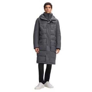 STRELLSON Wintermantel Crasher Fused (Steppmantel, wind- und wasserabweisend) grau Herren