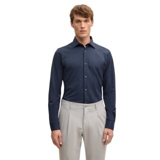 STRELLSON Langarmhemd Spike (Powerflex-Qualität) navyblau Herren