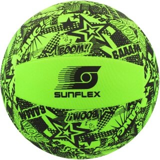 Sunflex Volleyball Beach- und Funball Neopren (Große 5) Funky Boom grün - 1 Ball