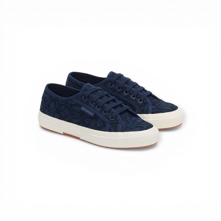 Superga Sneaker Pizzo Macrame 2750 navyblau Damen