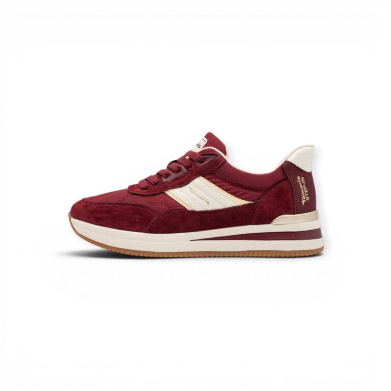 Tamaris Wide Fit Sneaker (Leder/Textil/Synthetik) 8-83703-47 cranberryrot Damen