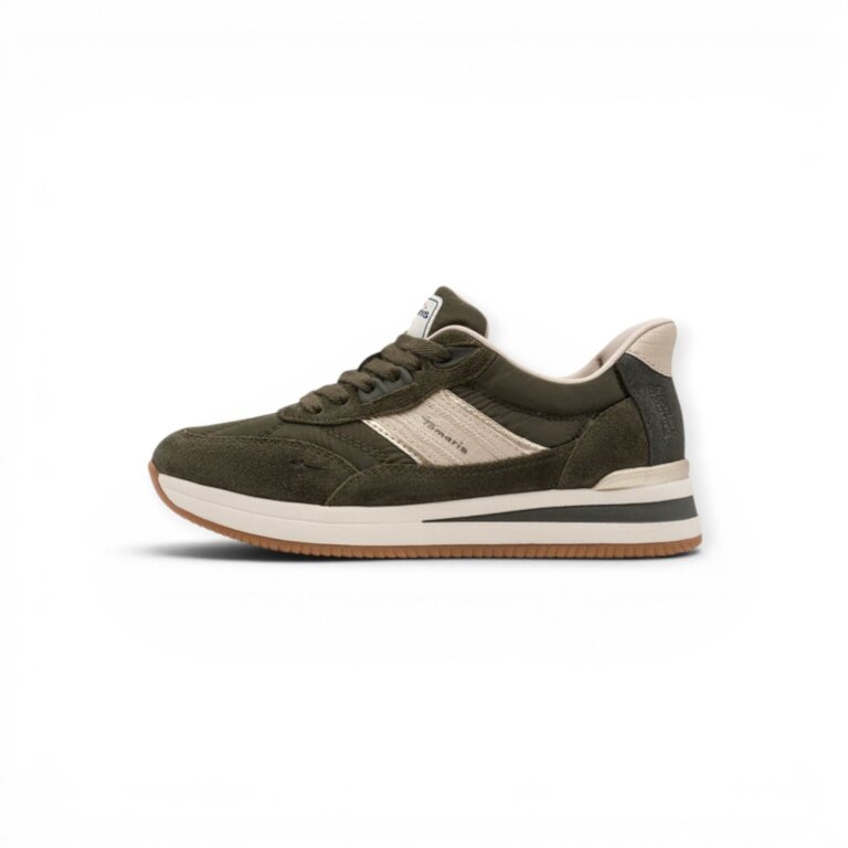 Tamaris Wide Fit Sneaker (Leder/Textil/Synthetik) 8-83703-47 dunkelgrün Damen