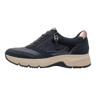 Tamaris Wide Fit Sneaker (Materialmix, mit seitlichen Reissverschluss) 8-83705-45 navyblau Damen