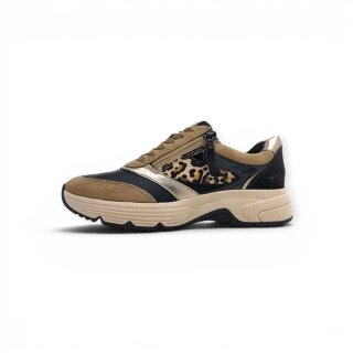 Tamaris Wide Fit Sneaker (Materialmix, mit seitlichen Reissverschluss) 8-83705-45 braun/schwarz Damen