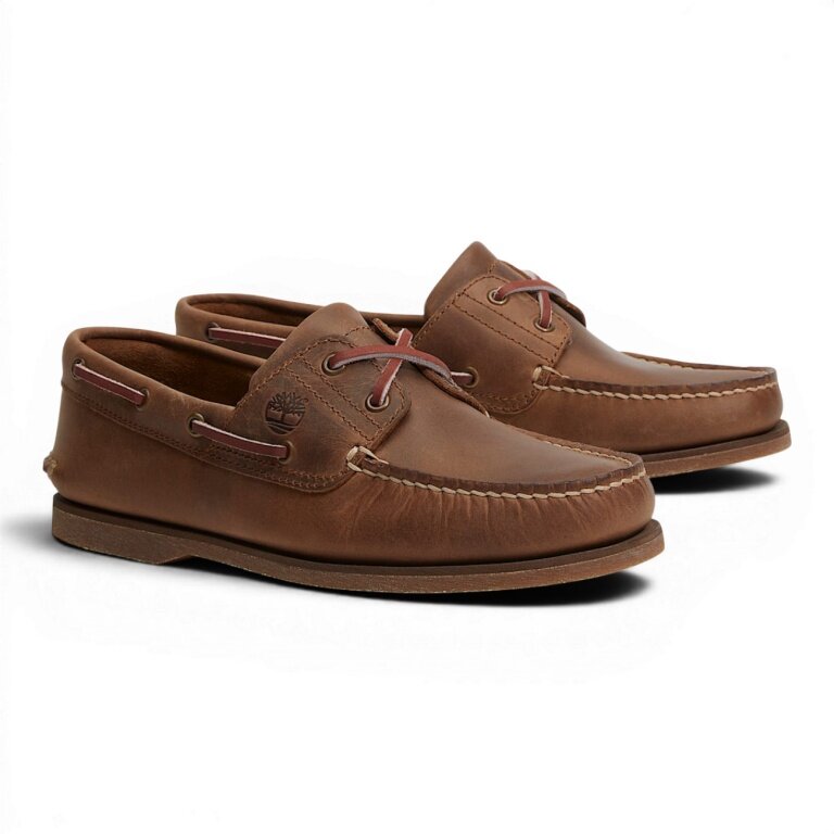 Timberland Bootsschuhe Classic 2-Eye Boat (Premium Leder) braun Herren