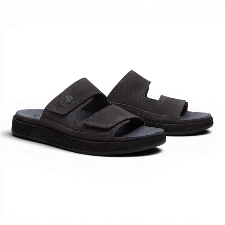 Timberland Sandale Casco Cove Slide (Premium Leder) dunkelgrau Herren