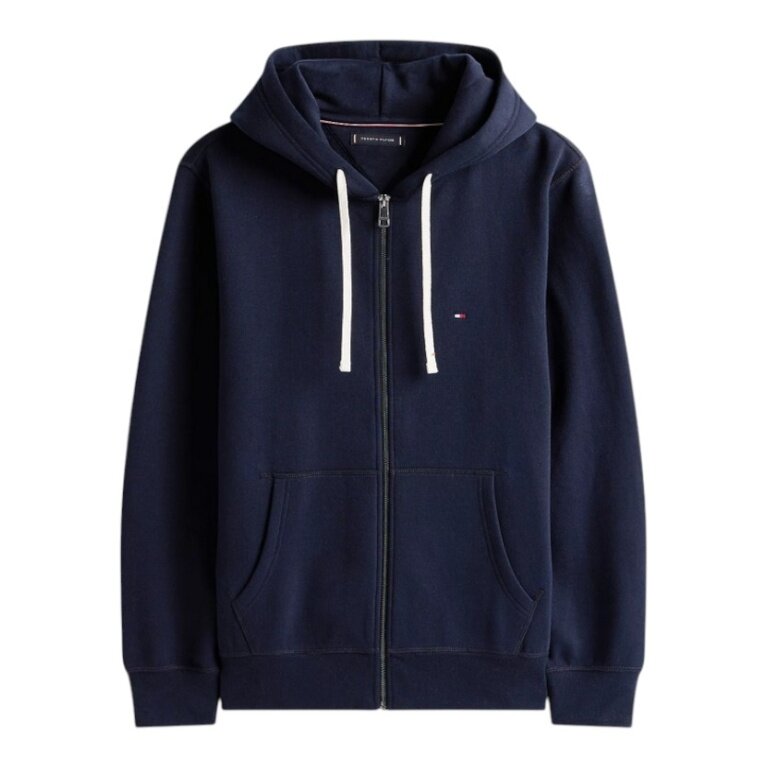 Tommy Hilfiger Kapuzenpullover Full Zip Fleece-Hoodie (Baumwollmix) navyblau Herren