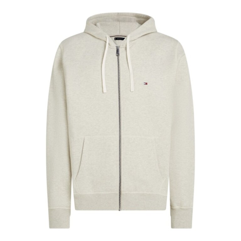 Tommy Hilfiger Kapuzenpullover Full Zip Fleece-Hoodie (Baumwollmix) oat milchweiss Herren