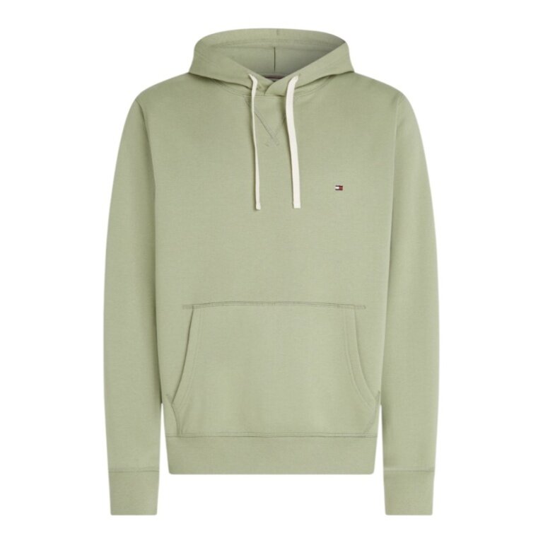 Tommy Hilfiger Kapuzenpullover Essential Seasonal Fleece-Hoodie (Baumwollmix) sagegrün Herren