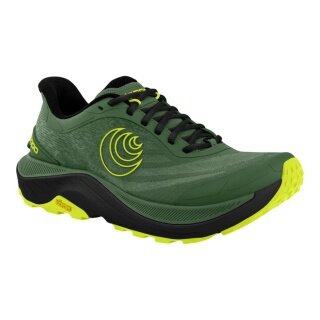 Topo Trail-Laufschuhe Ultraventure 4 (Stabilität, Langstrecke, breitere Zehenbox) grün/schwarz Herren