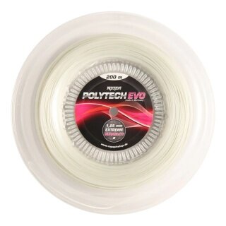 Topspin Tennissaite Poly Tech Evo (Haltbarkeit+Spielkomfort) weiss 200m Rolle