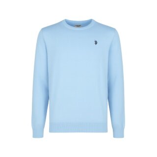 U.S. Polo Assn. Pullover Crewneck US16859 (100% Baumwolle) hellblau Herren
