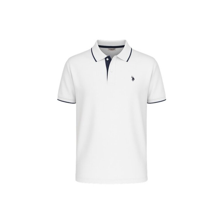 U.S. Polo Assn. Freizeit-Polo US16300 (Baumwolle) weiss Herren