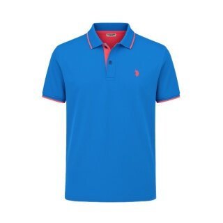 U.S. Polo Assn. Freizeit-Polo US16300 (Baumwolle) blau Herren