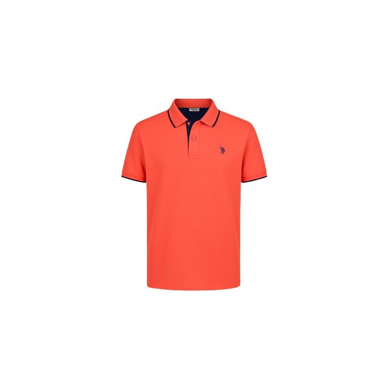 U.S. Polo Assn. Freizeit-Polo US16300 (Baumwolle) coralorange Herren